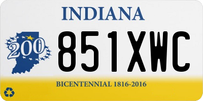 IN license plate 851XWC