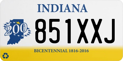 IN license plate 851XXJ