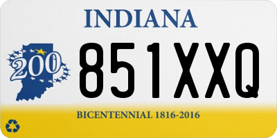 IN license plate 851XXQ