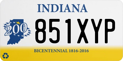 IN license plate 851XYP