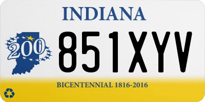IN license plate 851XYV