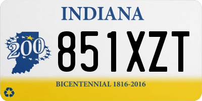 IN license plate 851XZT