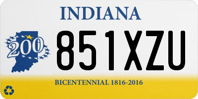 IN license plate 851XZU