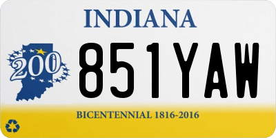 IN license plate 851YAW