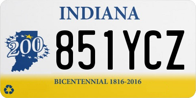 IN license plate 851YCZ
