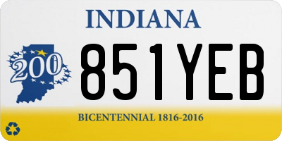 IN license plate 851YEB
