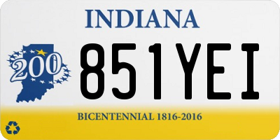 IN license plate 851YEI