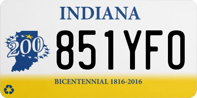 IN license plate 851YFO