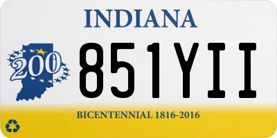IN license plate 851YII