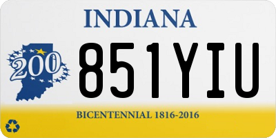 IN license plate 851YIU