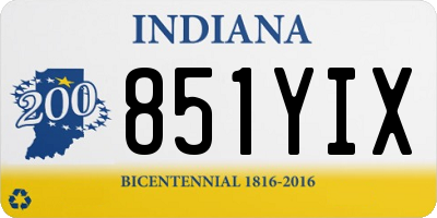 IN license plate 851YIX