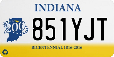 IN license plate 851YJT