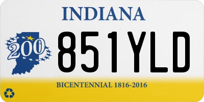 IN license plate 851YLD