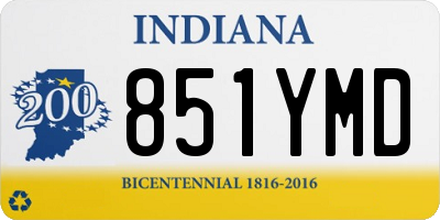 IN license plate 851YMD