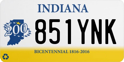 IN license plate 851YNK