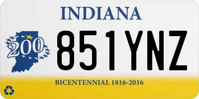 IN license plate 851YNZ