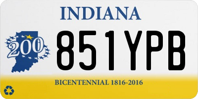 IN license plate 851YPB