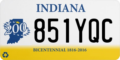 IN license plate 851YQC