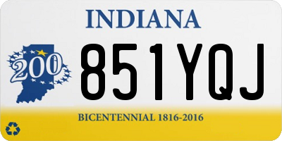 IN license plate 851YQJ