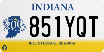 IN license plate 851YQT