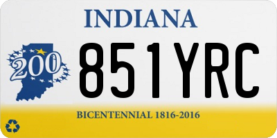 IN license plate 851YRC