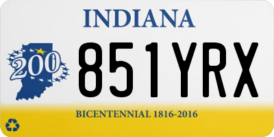 IN license plate 851YRX