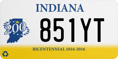 IN license plate 851YT