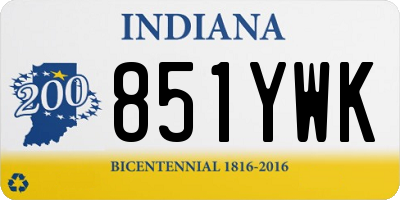 IN license plate 851YWK