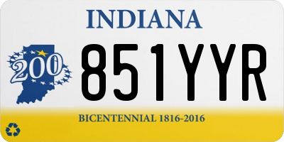 IN license plate 851YYR