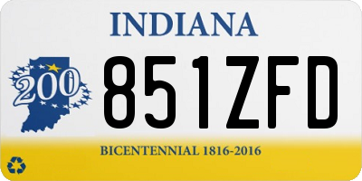 IN license plate 851ZFD