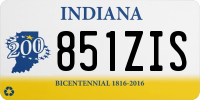 IN license plate 851ZIS
