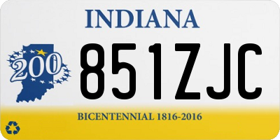 IN license plate 851ZJC