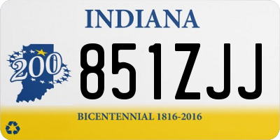 IN license plate 851ZJJ