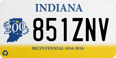 IN license plate 851ZNV