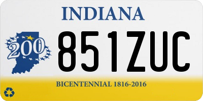 IN license plate 851ZUC