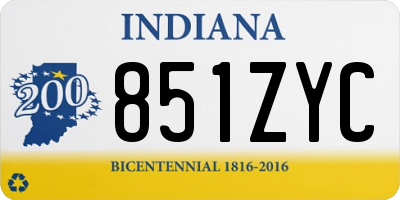 IN license plate 851ZYC