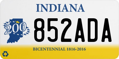 IN license plate 852ADA