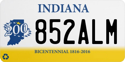 IN license plate 852ALM