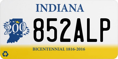 IN license plate 852ALP