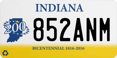 IN license plate 852ANM