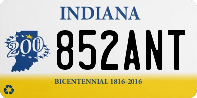 IN license plate 852ANT