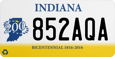 IN license plate 852AQA