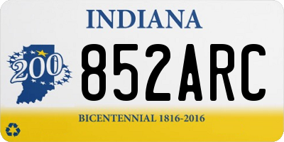 IN license plate 852ARC