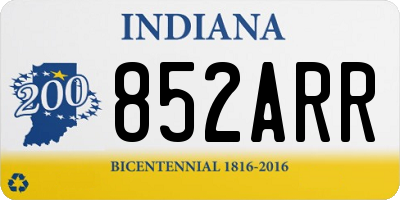 IN license plate 852ARR