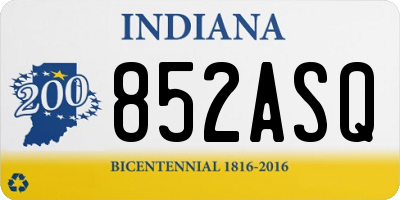 IN license plate 852ASQ