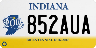 IN license plate 852AUA