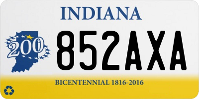 IN license plate 852AXA
