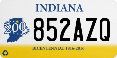 IN license plate 852AZQ