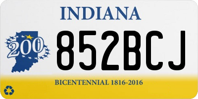 IN license plate 852BCJ