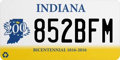 IN license plate 852BFM